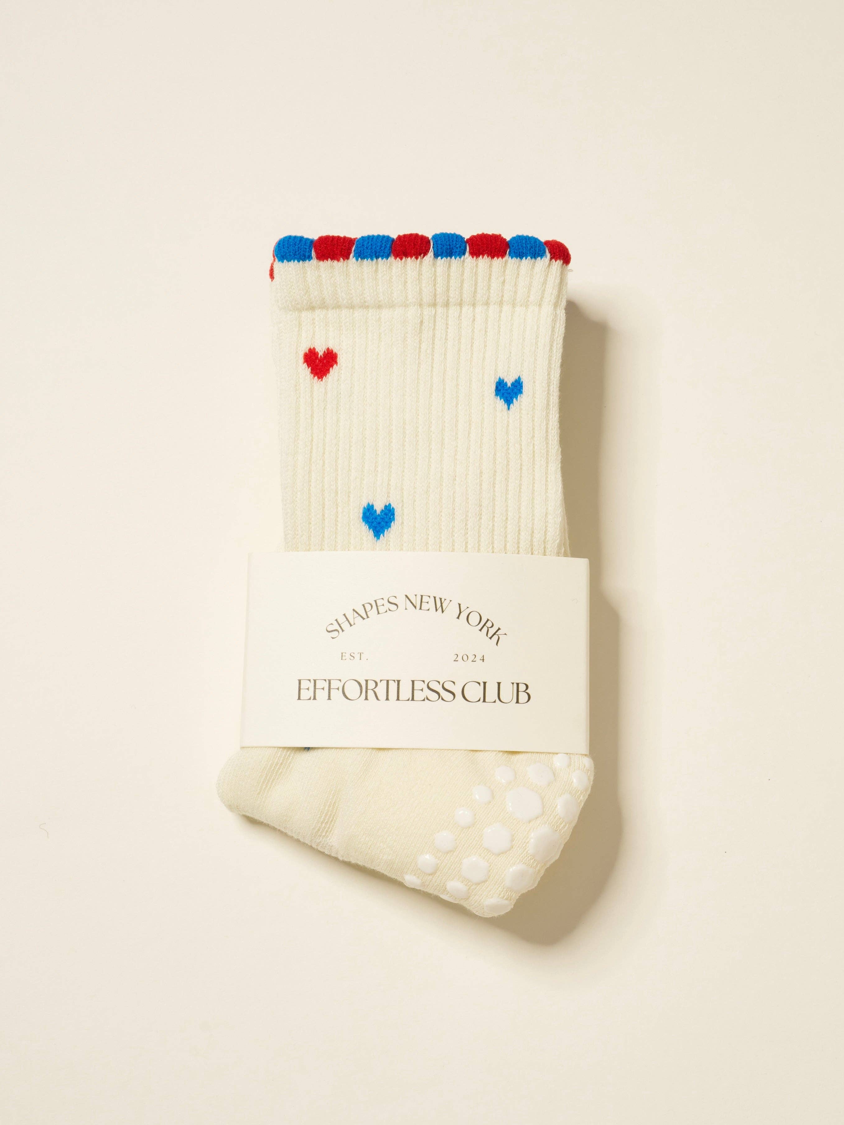 🇺🇸 USA Mini Heart Petal Grip Pilates Socks