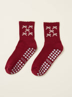 🎀 Ribbon Petal Grip Pilates Socks