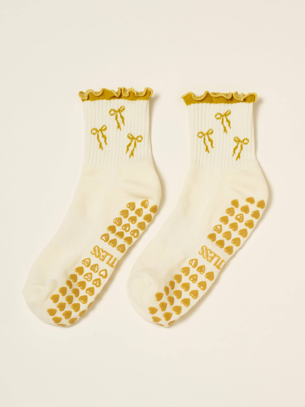 🎀 Bow Ruffle Grip Pilates Socks