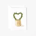 Heart topiary mini notecard