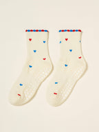🇺🇸 USA Mini Heart Petal Grip Pilates Socks