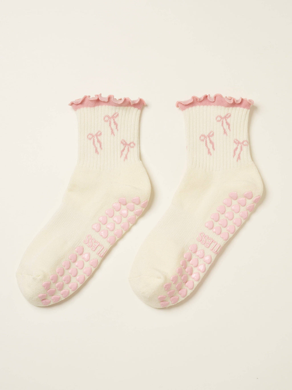 🎀 Bow Ruffle Grip Pilates Socks
