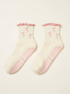 🎀 Bow Ruffle Grip Pilates Socks