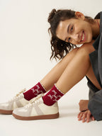 🎀 Ribbon Petal Grip Pilates Socks